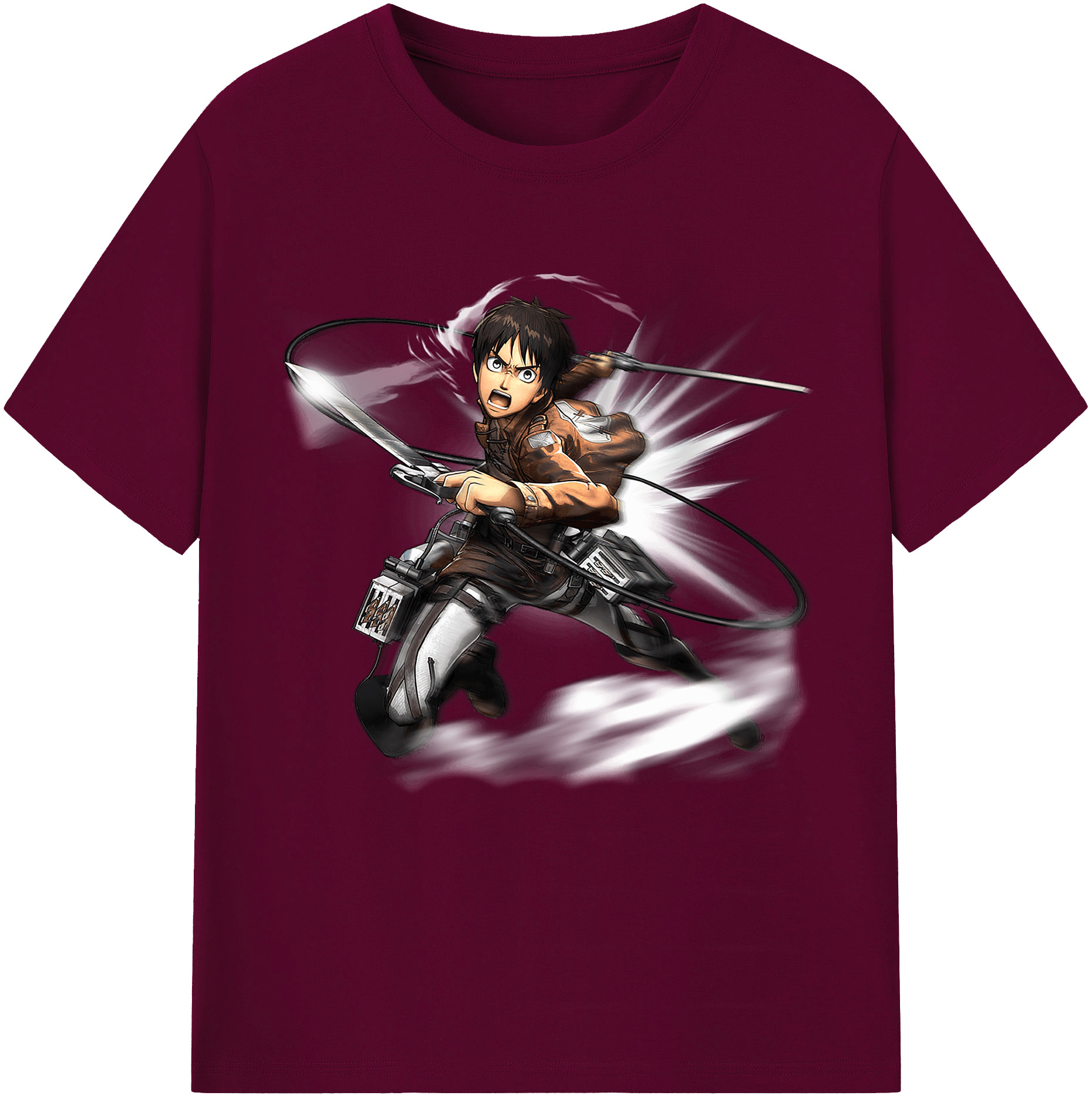 （画像用） 進撃の巨人 エレン･イェーガー Attack on Titan Eren Jäger レディースカジュアルプリントTシャツ（綿100％）